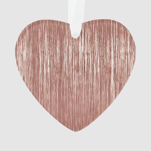 Chic Rose Gold Glam Tinsel Streifen Weihnachten Ornament (Rückseite)