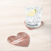 Chic Rose Gold Glam Tinsel Streifen Weihnachten Untersetzer (Vor Ort)