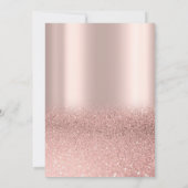 Chic Rose Gold Glitter Ombre 35th Birthday Party Einladung (Rückseite)