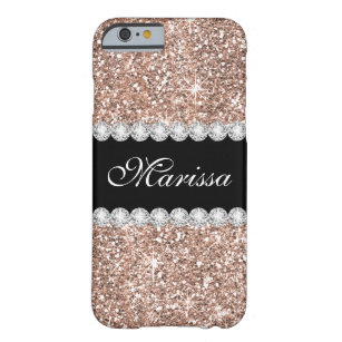 Chic Rose Gold Glitzer Case-Mate iPhone 6/6 Barely There iPhone 6 Hülle