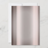 Chic Rose Gold Glitzer Dress, Brautparty Einladung (Rückseite)