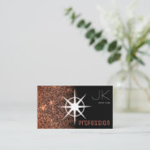 Chic Rose Gold Glitzer Fotovorlage Galaxy Stars Visitenkarte (Stehend Vorderseite)