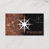 Chic Rose Gold Glitzer Fotovorlage Galaxy Stars Visitenkarte (Vorderseite)