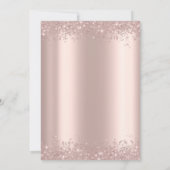 Chic Rose Gold Glitzer Glitzern zum 50. Geburtstag Einladung (Rückseite)