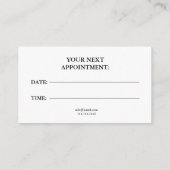 Chic Rose Gold Glitzer Haartrockner Friseur Terminkarte (Rückseite)