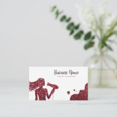 Chic Rose Gold Glitzer Lady Friseur Terminkarte (Stehend Vorderseite)