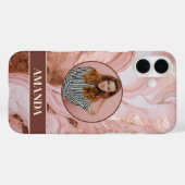 Chic Rose Gold Glitzer Marble Foto Case-Mate iPhone Hülle (Rückseite (Horizontal))
