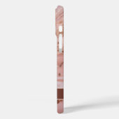 Chic Rose Gold Glitzer Marble Foto Case-Mate iPhone Hülle (Rückseite / Links)