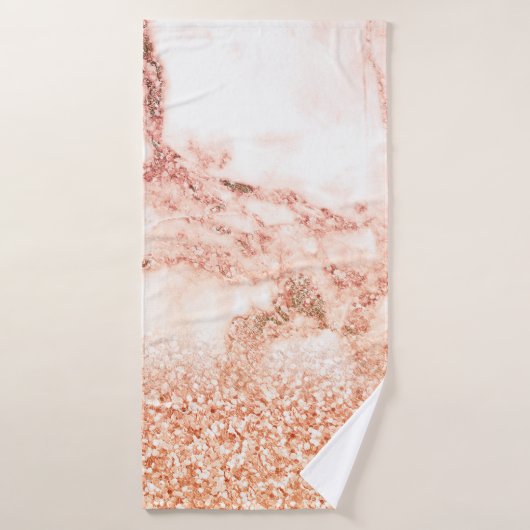 Chic Rose Gold Glitzer ombre Rosa Glitzer Marmor Badhandtuch Set (Badehandtuch)