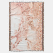 Chic Rose Gold Glitzer ombre Rosa Glitzer Marmor Decke (Vorderseite Vertikal)