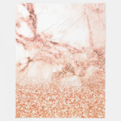 Chic Rose Gold Glitzer ombre Rosa Glitzer Marmor Fleecedecke (Vorderseite)