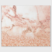 Chic Rose Gold Glitzer ombre Rosa Glitzer Marmor Geschenkpapier (Flach)