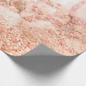 Chic Rose Gold Glitzer ombre Rosa Glitzer Marmor Geschenkpapier (Ecke)