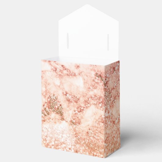 Chic Rose Gold Glitzer ombre Rosa Glitzer Marmor Geschenkschachtel (Geöffnet)