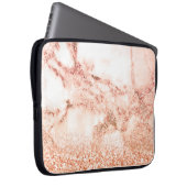 Chic Rose Gold Glitzer ombre Rosa Glitzer Marmor Laptopschutzhülle (Vorne Rechts)