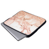 Chic Rose Gold Glitzer ombre Rosa Glitzer Marmor Laptopschutzhülle (Vorne Knopf)