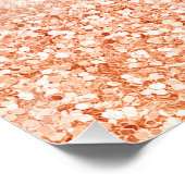 Chic Rose Gold Glitzer ombre Rosa Glitzer Marmor Poster (Ecke)