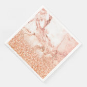 Chic Rose Gold Glitzer ombre Rosa Glitzer Marmor Serviette (Ecke)