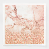 Chic Rose Gold Glitzer ombre Rosa Glitzer Marmor Serviette (Vorderseite)