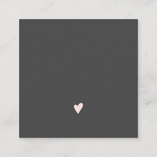 Chic Rose Gold Glitzer rot Rosa Reihenfolge danke Quadratische Visitenkarte (Rückseite)