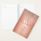 Chic Rose Gold Glitzer Sparkle Monogram Name 2022 Planer (Anzeige)