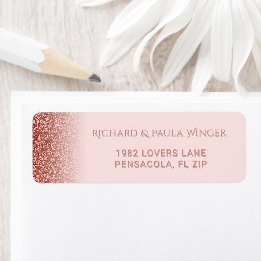 Chic Rose Gold Glitzer Sparkle Rosa (Insitu)