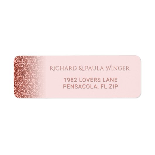 Chic Rose Gold Glitzer Sparkle Rosa (Vorne)