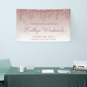 Chic Rose Gold Glitzer Tropfen Abschluss Banner (Messeveranstaltung)