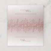 Chic Rose Gold Glitzer Tropfen Party geklappt Platzkarte (Außenseite Aufgefaltet)