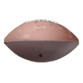 Chic Rose Gold Glitzer Tropfen Sparkle Monogram Na Football (Gedreht 270)