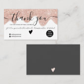 Chic Rose Gold Glitzer Tropfen White Order Vielen Visitenkarte (Vorne/Hinten)