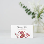 Chic Rose Gold Glitzer Woman Friseur Terminkarte (Stehend Vorderseite)