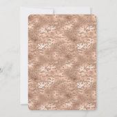 Chic Rose Gold Glitzy Glam Brautparty Einladung (Rückseite)