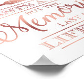 Chic Rose Gold HANGOVER QUOTE Beschriftung Poster (Ecke)