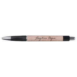Chic Rose Gold Imitat Glitzer Look Pen Kugelschreiber