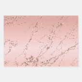 Chic Rose Gold Lace Wedding Geschenkpapier Set (Vorderseite 3)