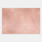 Chic Rose Gold Lace Wedding Geschenkpapier Set (Vorderseite)