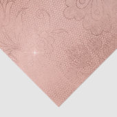 Chic Rose Gold Lace Wedding Seidenpapier (Detail)