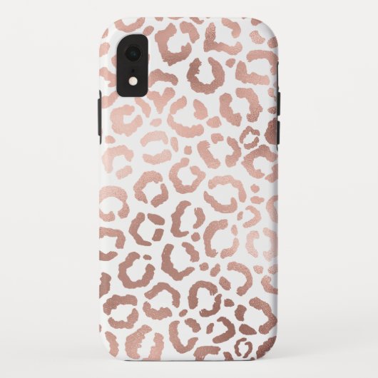 Chic Rose Gold Leopard Cheetah Animal Print Case-Mate iPhone Hülle (Rückseite)
