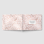 Chic Rose Gold Leopard Cheetah Animal Print Gästebuch (Voll)
