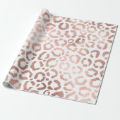 Chic Rose Gold Leopard Cheetah Animal Print Geschenkpapier (Ungerollt)