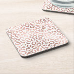 Chic Rose Gold Leopard Cheetah Animal Print Getränkeuntersetzer<br><div class="desc">Dieses elegante und schicke Design ist perfekt für die moderne Mode. Es verfügt über ein Imitat gedruckt Rose Gold handgezeichnet Leopard/cheetah Safari Tierdruck auf einem einfachen weißen Hintergrund. Es ist hübsch, niedlich und trendig! ***WICHTIGE HINWEIS FÜR DESIGN: Für individuelle Designanfragen, wie z.B. passende Produktanfragen, Farbänderungen, Platzierungsänderungen oder andere Änderungswünsche, klicken...</div>