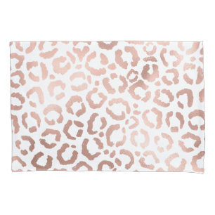 Chic Rose Gold Leopard Cheetah Animal Print Kissenbezug