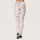 Chic Rose Gold Leopard Cheetah Animal Print Leggings (Rückseite)