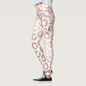 Chic Rose Gold Leopard Cheetah Animal Print Leggings (Links)
