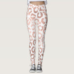 Chic Rose Gold Leopard Cheetah Animal Print Leggings<br><div class="desc">Dieses elegante und schicke Design ist perfekt für die moderne Mode. Es verfügt über ein Imitat gedruckt Rose Gold handgezeichnet Leopard/cheetah Safari Tierdruck auf einem einfachen weißen Hintergrund. Es ist hübsch, niedlich und trendig! ***WICHTIGER HINWEIS FÜR DIE ENTWICKLUNG: Für individuelle Designanfragen, wie z.B. passende Produktanfragen, Farbänderungen, Platzierungsänderungen oder andere Änderungswünsche,...</div>