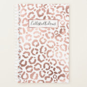 Chic Rose Gold Leopard Cheetah Animal Print Planer (Vorderseite)