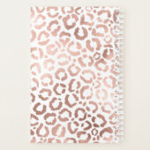 Chic Rose Gold Leopard Cheetah Animal Print Planer (Rückseite)