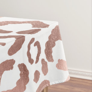 Chic Rose Gold Leopard Cheetah Animal Print Tischdecke