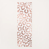 Chic Rose Gold Leopard Cheetah Animal Print Yogamatte (Vorderseite)